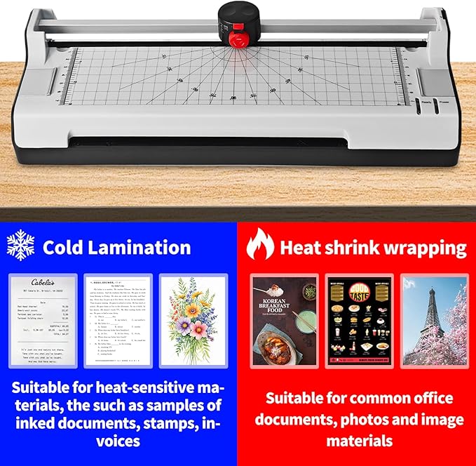 9 Inch Laminator Machine for Documents and Photos, 7 in1 A4 Thermal Laminator Machine with Never Jam Technology, 15 Laminating Sheets, 5 Mil Thick, Use for Home Office School