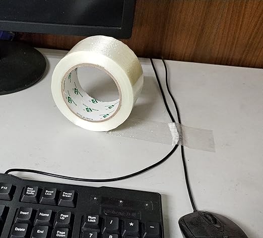 BOMEI PACK Fiber Reinforced Packing Tape, 30Rolls Mono Filament Tape 2 inch x 35yds x 5.5Mil, for Packing and Strapping