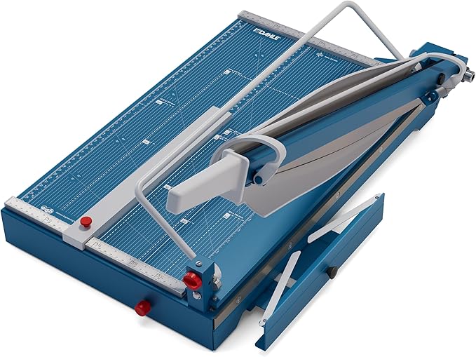 Dahle 567 Premium Guillotine Trimmer, 21" Cut Length, 35 Sheet Capacity, Self-Sharpening Blade, Manual Clamp, w/Safety Guard
