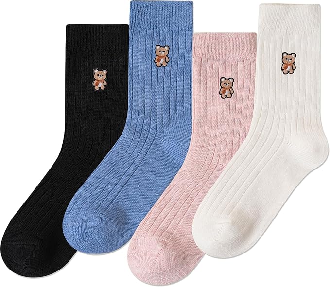 IIG Cute Warm Wool Socks for Women Super Cozy Thick Crew Winter Socks Gifts, 5 Pairs