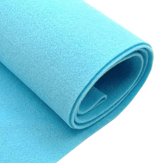 EOVEA | Acrylic Felt Fabric by The Yard - Non-Stiff, Soft Material - 72" Wide - 1.6mm Thick Felt Sheets for DIY Crafts, Sewing, Upholstery, Cushion, Padding(Baby Blue, 10 Yards)