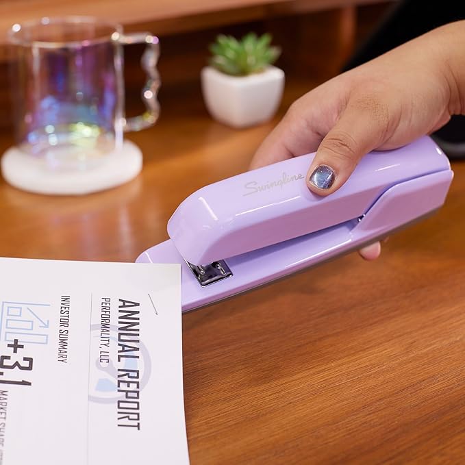 Swingline Stapler, 30 Sheet Capacity, 747 Business Stapler, Jam Free, Metal, Lavender (S7074737)