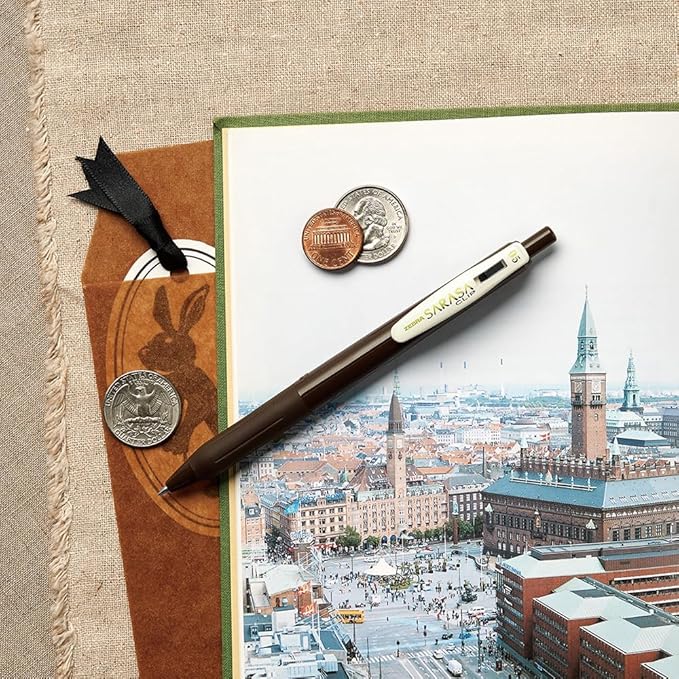 Zebra Pen Sarasa Clip Retractable Gel Pen, 0.5mm Fine Point, Light and Dark Assorted Colors, Ideal for School Supplies and Teacher Supplies, 10-Pack (49510)