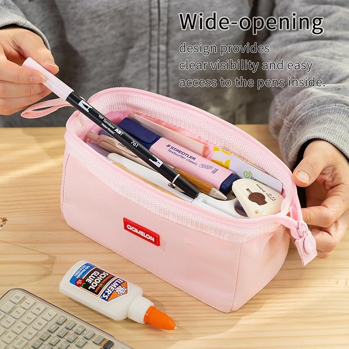 CICIMELON Pencil Case Large Capacity Pencil Pouch Pen Bag for School Teen Girl Boy Men Women