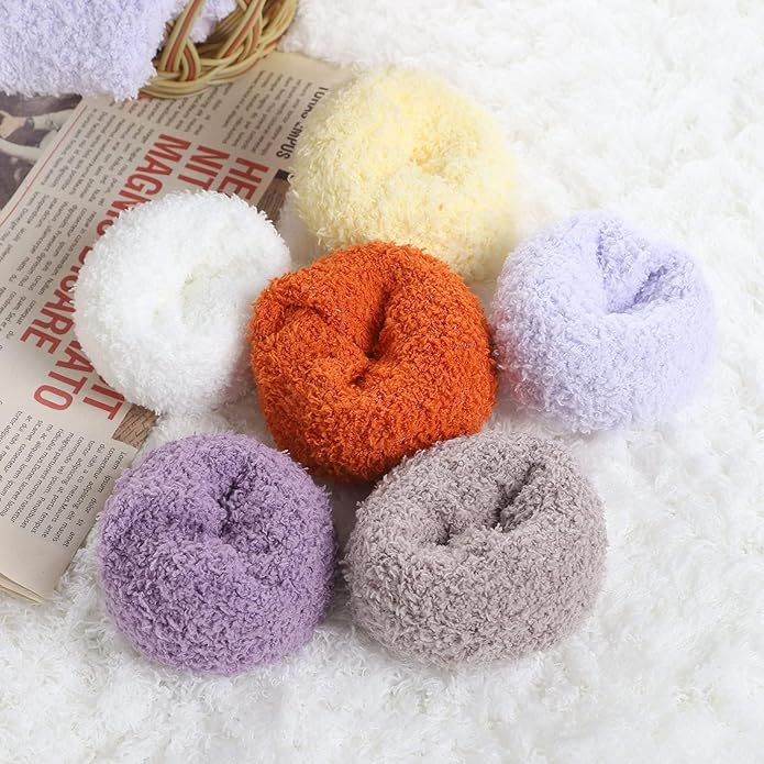 Womens Fuzzy Socks Microfiber Soft Cozy Warm Slipper Sleeping Winter Sock Fluffy Cabin Plush Stocking Stuffers