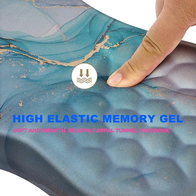 Mouse Pad Wrist Support, Ergonomic Mouse Pad with Massage Dot, Comfortable Computer Mouse Pad for Laptop, Wrist Rest Pain Relief Mousepad with Non-Slip PU Base for Office & Home, 12 x 8 in