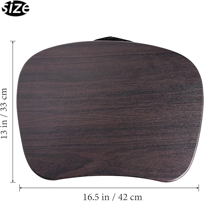 Lap Laptop Desk - Portable Lap Desk with Pillow Cushion, Fits up to 15.6 inch Laptop for Home Office Students Use as Computer Laptop Stand, Book Tablet(1-Dark Grey)