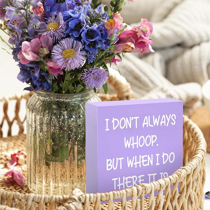 Purple Funny Quotes Office Supplies Accessories Cubicle Decorations Purple Office Decor for Women Desk - Gifts for Coworker Friends Female Funny Home & Bathroom Sign Decorations