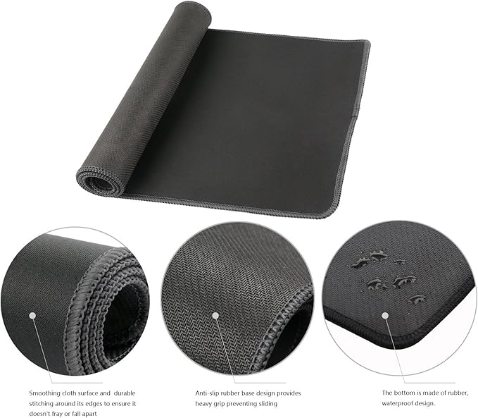 Large Mouse Pad Gaming & Professional Computer Extra Large Mouse Pad/Mat 27.5IN (70 * 30 chunse Black)