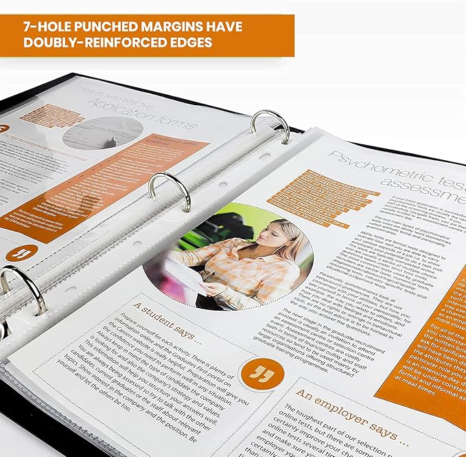 Performore 100 Pack of 8.5x14 Legal Size Heavyweight Clear Sheet Protectors, Plastic Legal Paper Sleeves, Clear Archival Quality, Long Sheet Protectors for Binders Documents