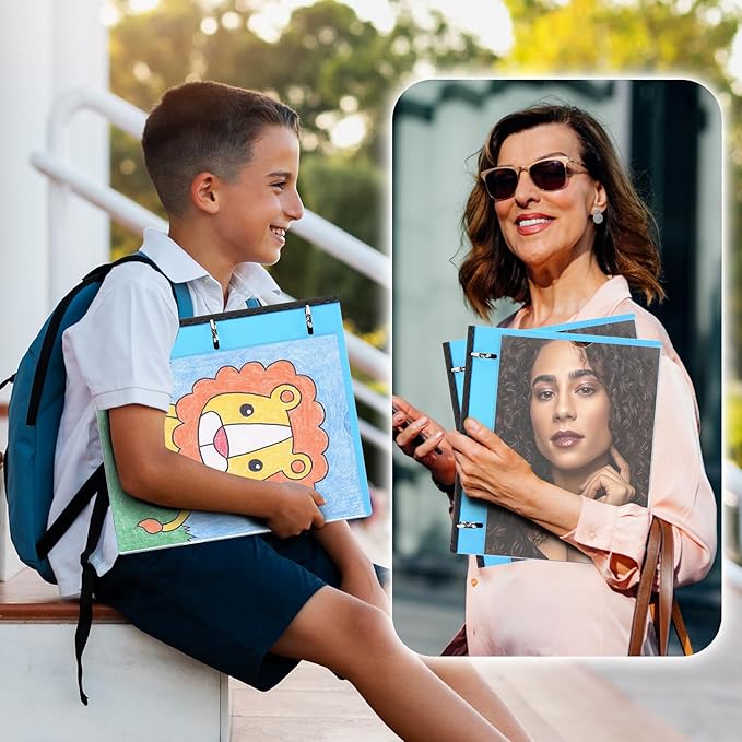 WOT I 4-Pack Telescoping 3 Ring Binder 1 Inch, Expandable Flexible Binder - Patented Design for Easy Portability, Holds 225 Sheets, 4 Bright Colors, Perfect for School, Office&Home Organization