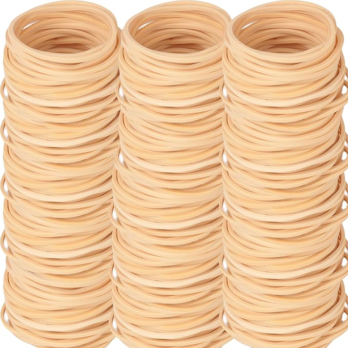 Rubber Bands Size#16,Elastic Band Beige #16 Small Rubber Band 500Pcs For Office Home Supplies(2-1/2" x 1/16'')