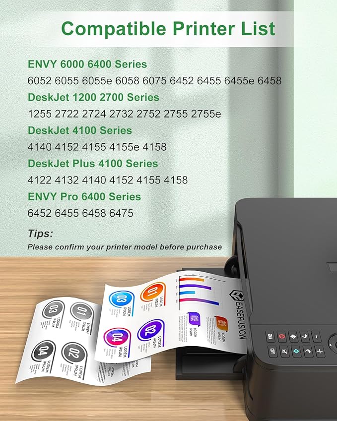 67XL Ink Cartridges Black Color Combo Pack Replacement for HP Ink 67 HP67XL 67 XL Compatible with DeskJet 2755e 2700 2700e 4155e 4100 Envy 6000 6055e 6455e Printer