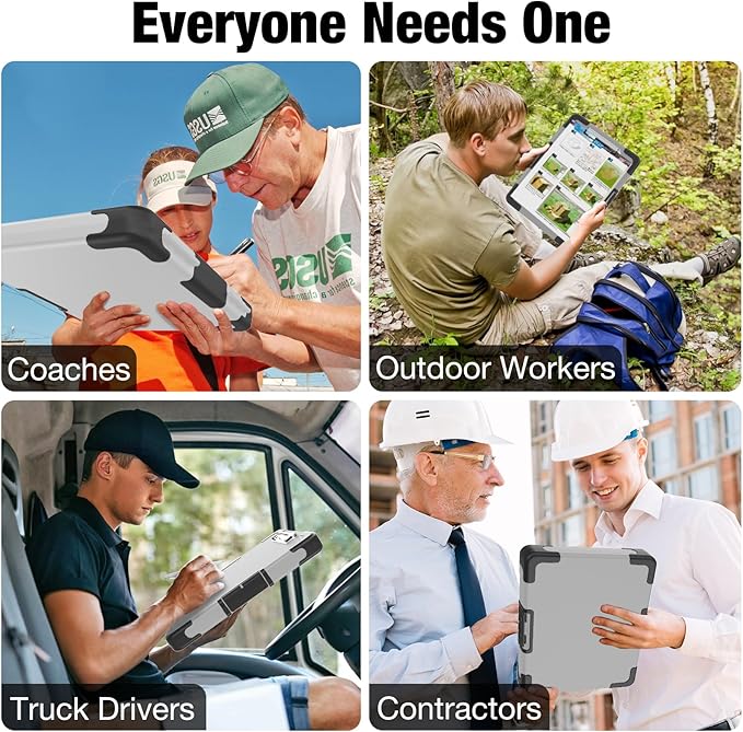 Sooez Toughest Clipboard with Storage, Internal Pen Pouch Included, Letter/ A4 Size, Shockproof Heavy Duty Plastic Clip Boards 8.5x11”, High Capacity Clipboards Box Case for Contractor Trucker Driver