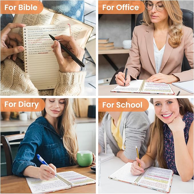 Lined Spiral Journal Notebook for Women, Cute A5 College Ruled Hardcover Notebook for Work & Note Taking, Aesthetic Pretty Journal for Writing, 140 Pages, Pastel Garden