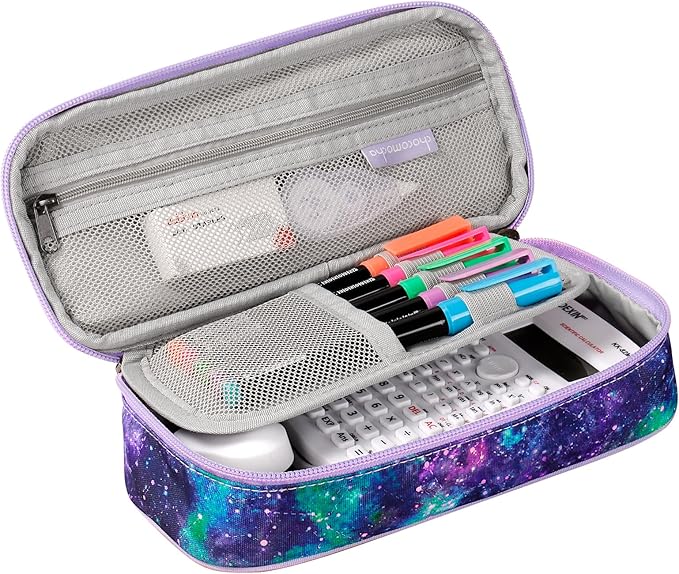 Choco Mocha Mermaid Pencil Case for Girls, Soft Pencil Case Kids Pencils Pouch for Kindergarten Girls, Blue