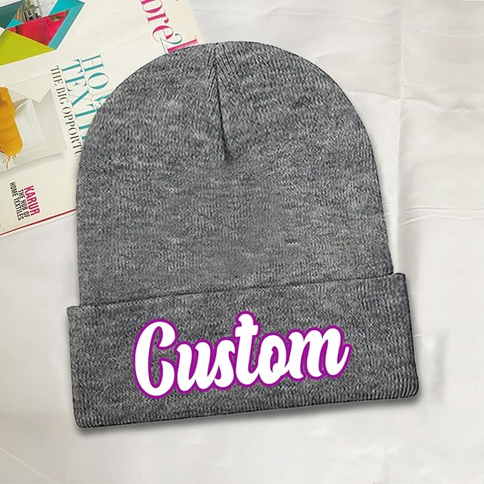 Custom Beanie with Photo Text Logo Design Your Own Personalized Knitted Hats Customized Beanie Custom Hats for Men Women