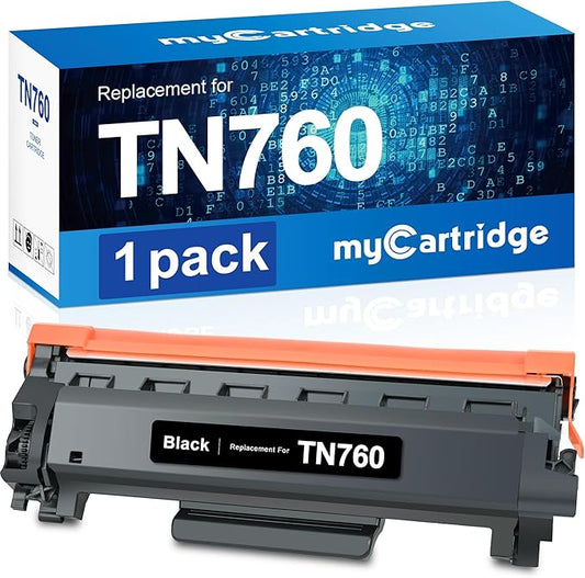 myCartridge Compatible Toner Cartridge Replacement for Brother TN-760 TN760 TN-730 TN730 to use with HL-L2350DW HL-L2370DW HL-L2390DW MFC-L2710DW MFC-L2750DW HL-L2395DW DCP-L2550DW (1-Black)