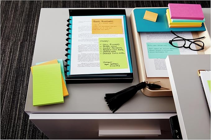 Post-it Mini Notes, 1 3/8 x 1 7/8 in, 24 Pads, America's #1 Favorite Sticky Notes, Poptimistic Post-it Notes, Post-it Notes, Power Pink, Aqua Blue, Vital Orange, Neon Green, Guava Pink