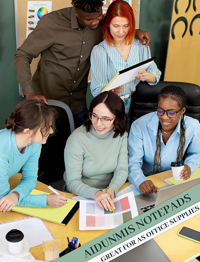 Yellow Note Pads 8.5 x 11 College Ruled Legal Pads 8.5 x 11 Notepads Yellow Pads of Paper 8.5 x 11 Lined Writing Pads 2 Pack 70GSM Yellow Paper 30 Sheets Per Note Pad Legal Notepad for Office, School