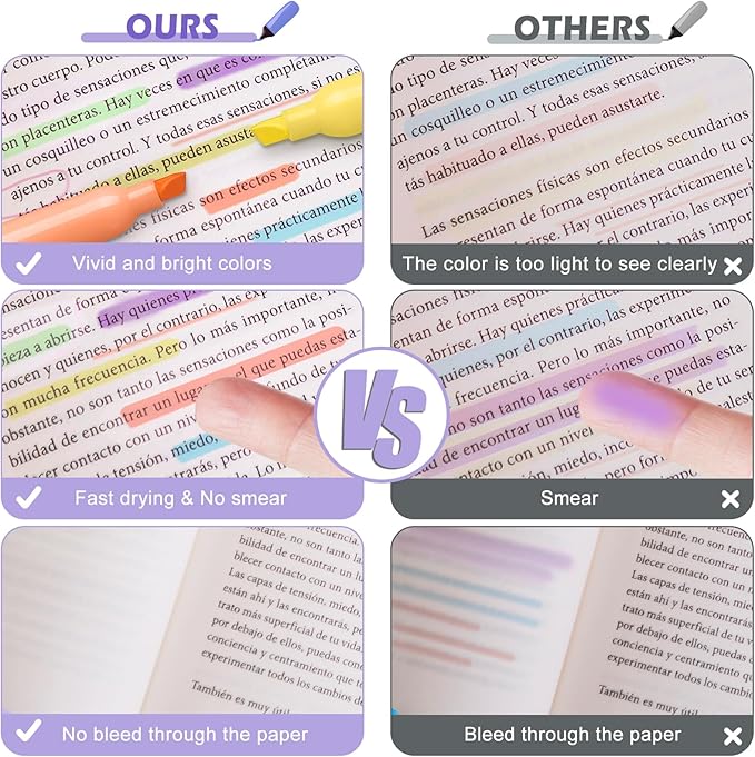 Duchong 30 Count Highlighters, Pastel Highlighters Assorted Colors Bulks, Chisel Tip Dry-Quickly Highlighter Markers for Adult Kids, Office Classroom Must Have, School Supplies for Teachers