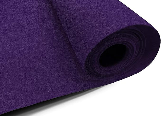EOVEA | Acrylic Felt Fabric by The Yard - Non-Stiff, Soft Material - 72" Wide - 1.6mm Thick Felt Sheets for DIY Crafts, Sewing, Upholstery, Cushion, Padding(Purple, Half Yard)