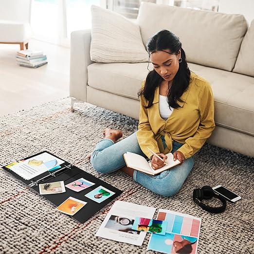 Samsill 0.5 Inch 3 Ring Binders, Made in USA, Economy Round Ring, Clear View Cover, 100 Sheet Capacity - for School, Home, Office - Black, 24 Pack