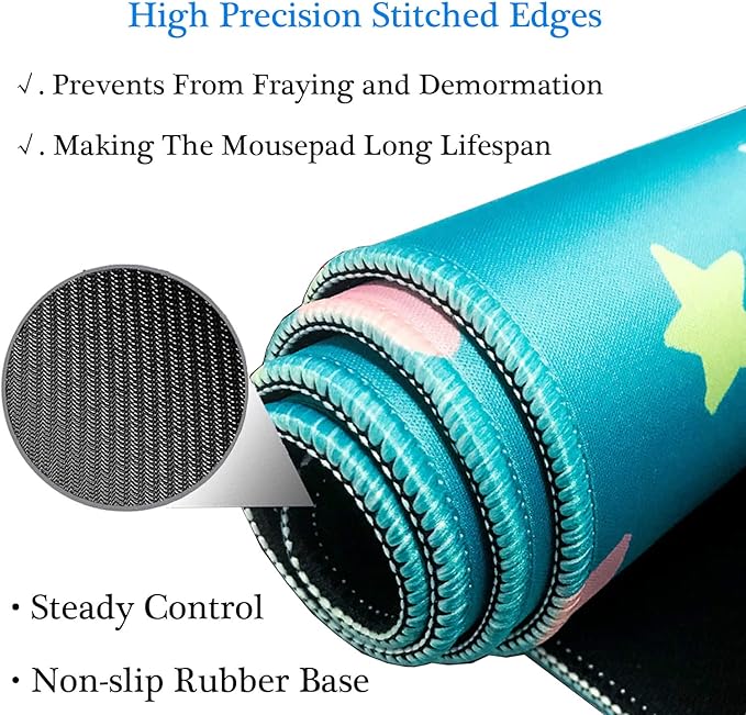 RTGGSEL 31.5x11.8 Inch Non-Slip Long Extended Large Gaming Mouse Pad with Stitched Edges XL Laptops Keyboard Mouse Mat(8&24)