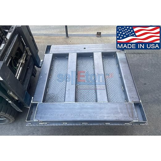 Industrial Floor Scale with Indicator, Accurate Digital 48" x 48" (4’x4’) Pallet Scales for Warehouse or Shipping Weighing NTEP Certified (Legal for Trade) (10,000 lbs x 2 lb)