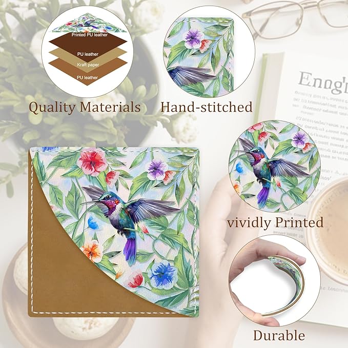 Cute Peacock Hummingbird Chicken Corner Bookmarks, Leather Book Accessories for Book Lovers, 3 Pcs Reading Book Page Markers for Women Men Student Teacher Kids Retirement Birthday Gift