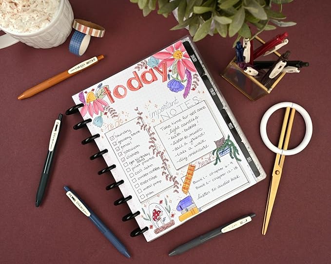 Zebra Pen Sarasa Clip Retractable Gel Pen, 0.5mm Fine Point, Assorted Vintage Light Colors, Ideal for School Supplies and Teacher Supplies, 5-Pack (47445)