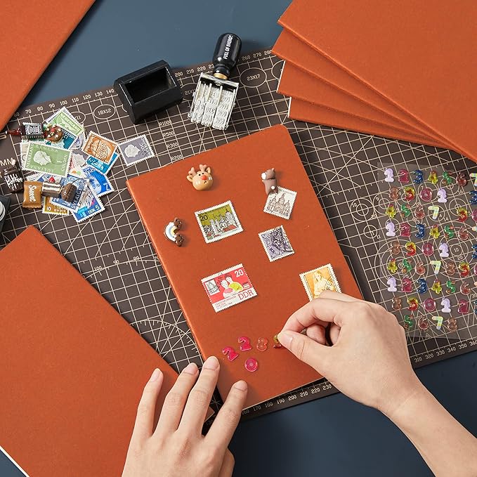 feela 36 Pack Soft Cover Journal Bulk, Lined Blank Travel Journal for Women Men Writing, Notebooks College Ruled for Work, Note Taking Notebook School Business Supplies, 8.2” x 5.5”, A5, Dark Orange