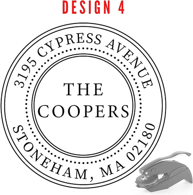 Official Seal Embosser - Custom Notary Embosser, Book & Library Stamp, 1 5/8