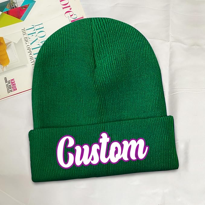 Custom Beanie with Photo Text Logo Design Your Own Personalized Knitted Hats Customized Beanie Custom Hats for Men Women