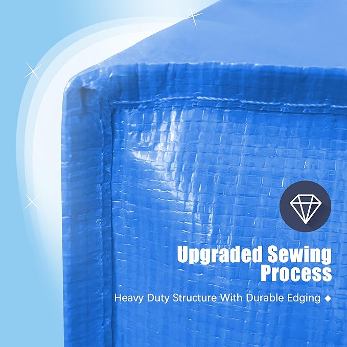 4 Pack Large Strong Moving Bags with Zippers & Carrying Handles - Water-Resistant - Heavy Duty Storage Tote for Space Saving, Fold Flat, Alternative to Moving Box (Multicolored)