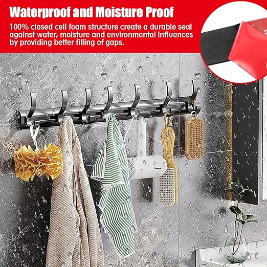 Double Sided Tape Heavy Duty, Waterproof Mounting Foam Tape, 16.5ft Length, 1.57in Width, High Temperature Resistant Adhesive Tape for Car, LED Strip Light, Office Decor, Made of 3M VHB Tape.