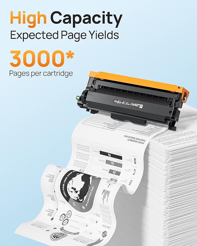 E-Z Ink TN760 Compatible Toner Cartridges Replacement for Brother TN-760 TN730 TN-730 to Use with MFC-L2710DW MFC-L2750DW HL-L2350DW HL-L2370DW HL-L2395DW HL-L2390DW DCP-L2550DW (Black, 2 Pack)