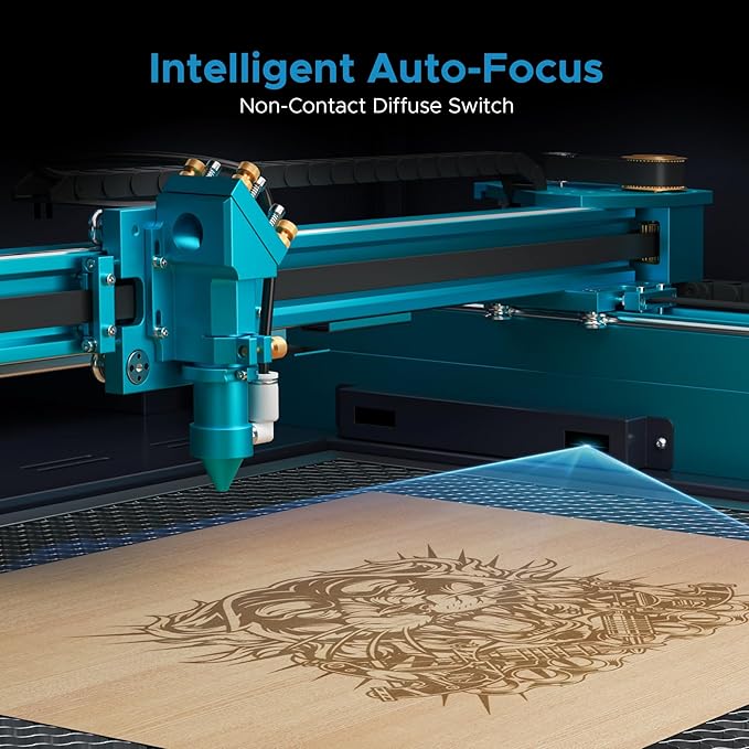 OMTech Pronto 130W CO2 Laser Engraver & Cutter with LightBurn – 51"x35" Workspace, 1,000mm/s Speed, Autofocus, 2-Way Pass, Air Assist, for Wood, Acrylic & More