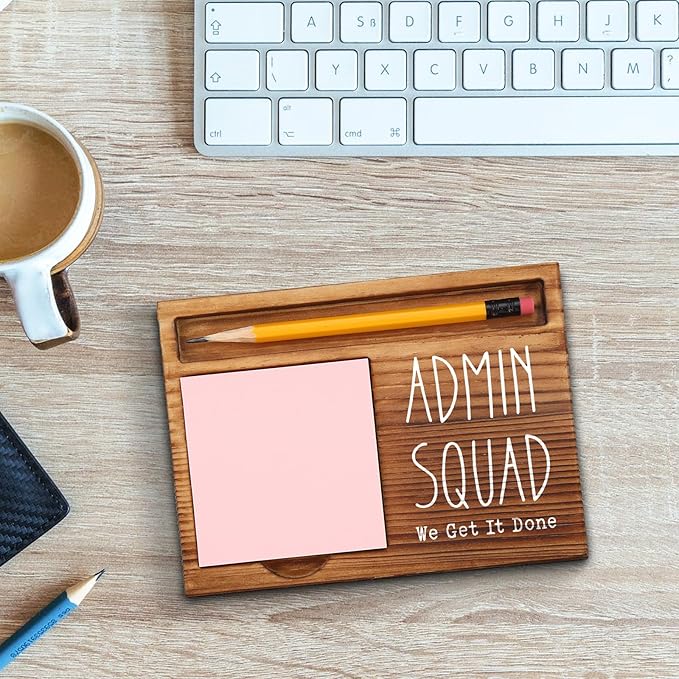 akeke Admin Squad gifts, Admin Team Gifts, Admin Life Gift, Administrative Assistant Staff Gifts, Thank You Administration Appreciation Gifts Office Self-Stick Note Pad Holders GSH1