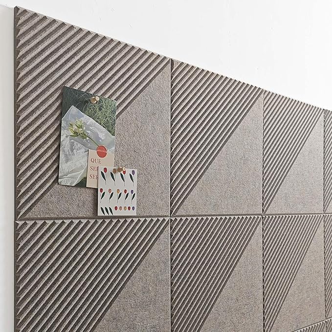 Large Cork Board for Walls 48"x 36", 12 Pack Felt Wall Tiles with Safe Removable Adhesive Tabs, Cork Board for Office,Pinboard Bulletin Board (Deep Camel, 48" x 36" 12 Pack)