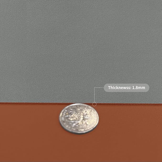 Desk Pad Mat - 14x48 Inch Waterproof Easy to Clean Can Conceal Flaws Protector The Table Top from Scratches Used for Coffee Table Office Table Dresser(Brown+Gray 14x48)