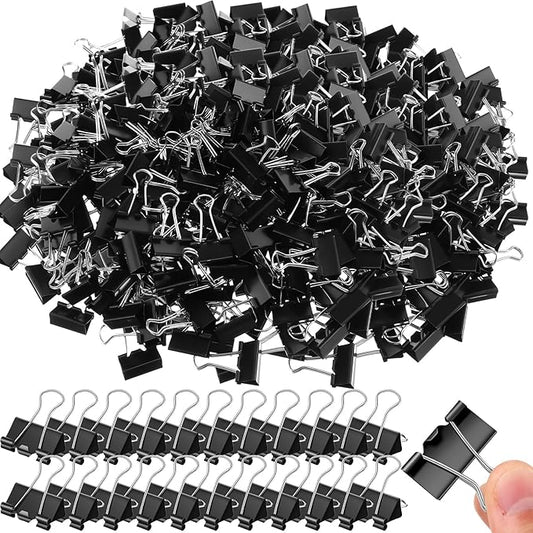 Jetec 800 Pieces 1 Inch Black Binder Clips Bulk Medium Paper Clamps Metal Paper Clips for Teachers Students Classroom Business Office and School Office Supplies