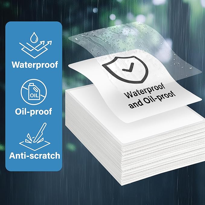 LotFancy 4x6 Thermal Labels, 3600 Shipping Labels Fanfold, 2 Stacks (1800 PCS per Stack), Perforated Mailing Postage Label, Permanent Adhesive, Address Label Compatible with Zebra, Rollo, Munbyn