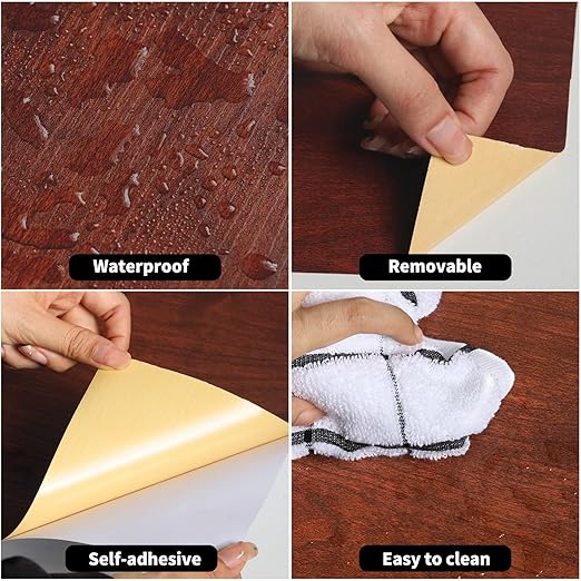 GSCIT Club Wood Grain Repair Tape, 15.7 inch X 25ft Self Adhesive Cherry Grain Repair Patch for Tables, Chairs, Baseboards, Doors, Windows, Floors, Handicraft DIY.