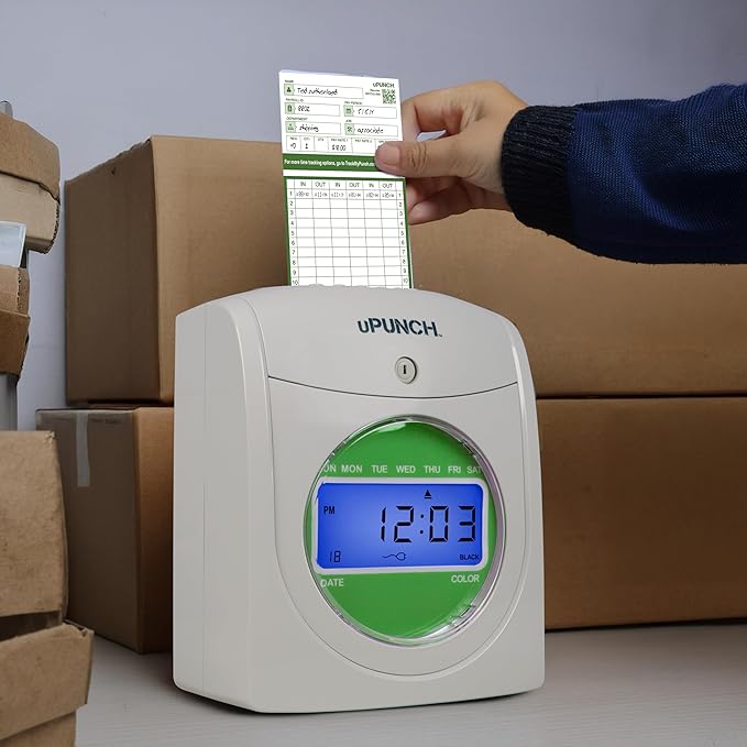 uPunch Time Clock Cards Hn3000, Two Sides, 7.37 X 3.37, 50/Pack