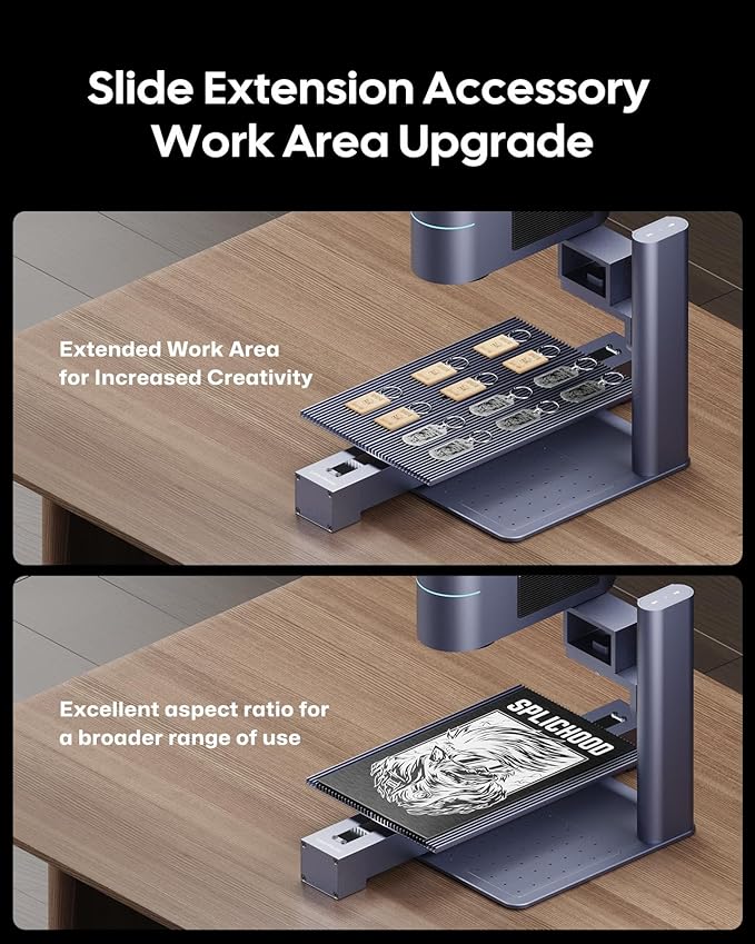 LaserPecker LP4 Dual-Laser Engraver with Rotary & Slide Extensions, 8K 240,000mm/min for 360° Tumblers/160x300mm Batch Jobs, Auto-Switch IR/Diode for Jewelry & Industrial Mass Production, Deluxe Set