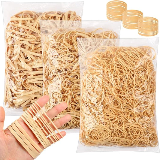 Marspark Rubber Bands Bulk Elastic Rubber Bands 5 lb File Folder Strong Elastic for Office Home Supply Crafts(Size 64、size 33、size 19)