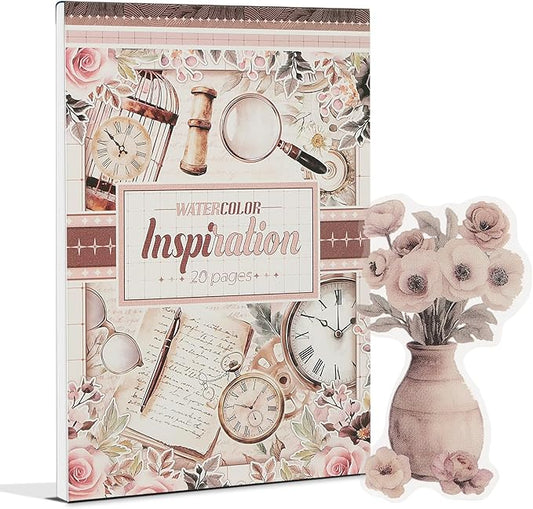 Snycler Plain Inspiration Theme Sticker Scrapbooking Supplies for Junk Journal, 20 Sheets PET Stickers - Vintage Journaling Stickers, Ephemera Sticker Book Pre Cut, Planner, Junk Journal Supplies