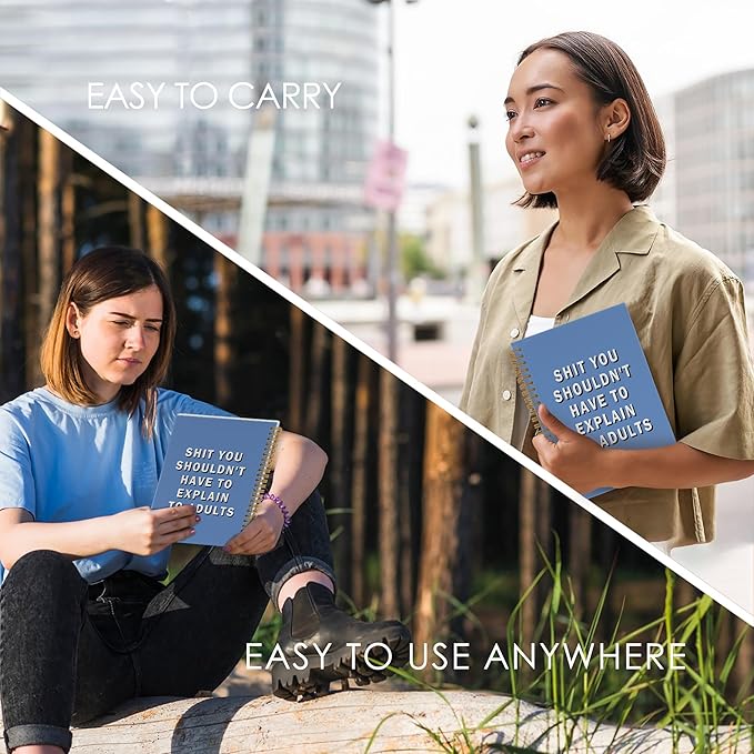 Funny Snarky Spiral Notebook, Funny Humor Journal Notebook for Coworkers, Blue Notebooks for School Work, Sarcastic Office Supplies Gifts for Women Men, Snarky Notebooks, 5.5x8.3 Inch