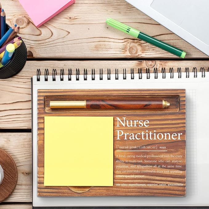 Nurse Practitioner Sticky Note Holder, Medical Professionals Teachers and Busy Heroes Appreciation Gift for Healthcare Week, Nurses Day, NP Self-Stick Note Pad Holders TZP70